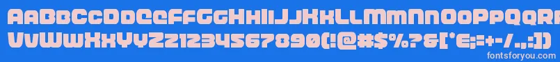 frontrunnercond Font – Pink Fonts on Blue Background