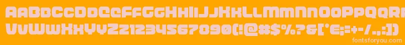 frontrunnercond-fontti – vaaleanpunaiset fontit oranssilla taustalla