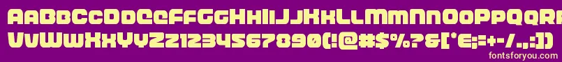 frontrunnercond Font – Yellow Fonts on Purple Background