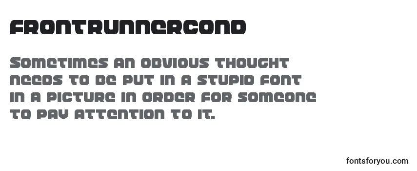 Frontrunnercond Font