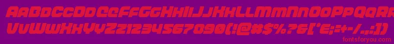 frontrunnercondital Font – Red Fonts on Purple Background