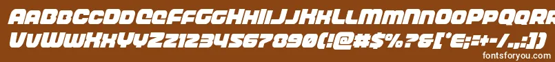 frontrunnercondital Font – White Fonts on Brown Background
