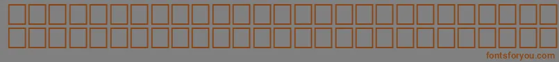 フォントMcsFarisySINormal. – 茶色の文字が灰色の背景にあります。