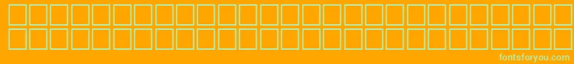 フォントMcsFarisySINormal. – オレンジの背景に緑のフォント