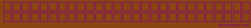 Czcionka McsFarisySINormal. – fioletowe czcionki na brązowym tle
