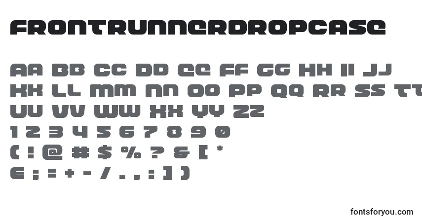 Schriftart Frontrunnerdropcase – Alphabet, Zahlen, spezielle Symbole