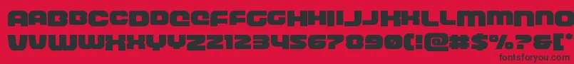 frontrunnerdropcase Font – Black Fonts on Red Background