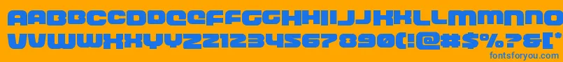 frontrunnerdropcase Font – Blue Fonts on Orange Background