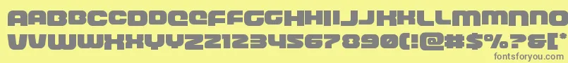 Шрифт frontrunnerdropcase – серые шрифты на жёлтом фоне