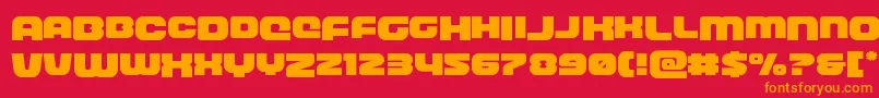 frontrunnerdropcase Font – Orange Fonts on Red Background