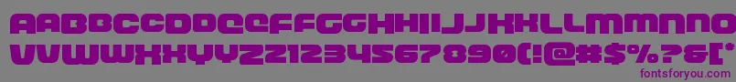 frontrunnerdropcase Font – Purple Fonts on Gray Background