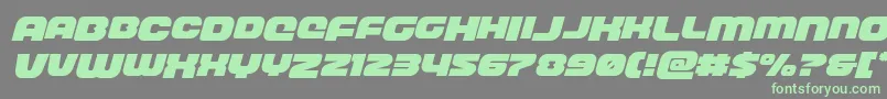 Weitere Informationen zur frontrunnerdropcaseital-Schriftart frontrunnerdropcaseital-Schriftart – Grüne Schriften auf grauem Hintergrund