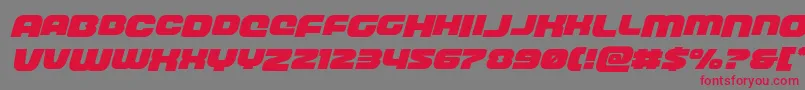 frontrunnerdropcaseital Font – Red Fonts on Gray Background
