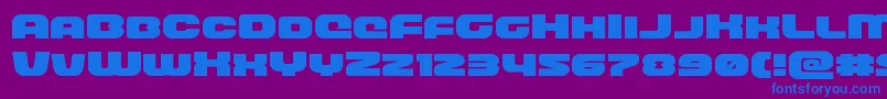 frontrunnerexpand Font – Blue Fonts on Purple Background