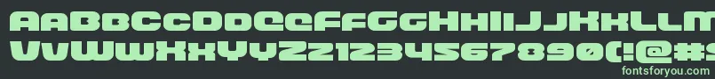 frontrunnerexpand Font – Green Fonts on Black Background