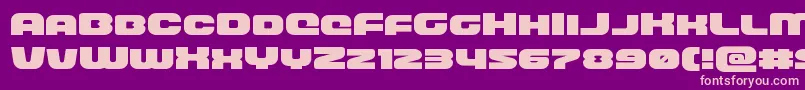 frontrunnerexpand Font – Pink Fonts on Purple Background