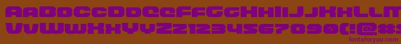 frontrunnerexpand Font – Purple Fonts on Brown Background