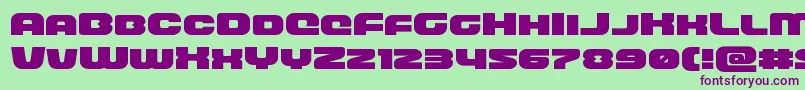 frontrunnerexpand Font – Purple Fonts on Green Background