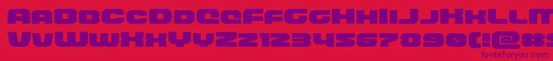 frontrunnerexpand Font – Purple Fonts on Red Background