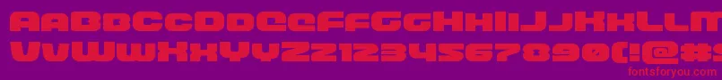 frontrunnerexpand Font – Red Fonts on Purple Background