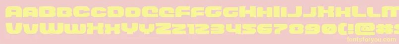 frontrunnerexpand Font – Yellow Fonts on Pink Background