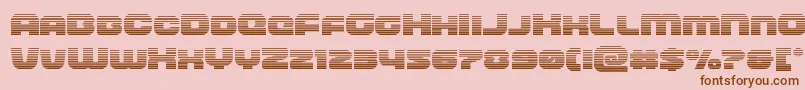 Fonte frontrunnergrad – fontes marrons em um fundo rosa