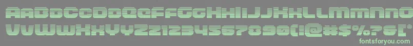Weitere Informationen zur frontrunnergrad-Schriftart frontrunnergrad-Schriftart – Grüne Schriften auf grauem Hintergrund