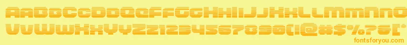 frontrunnergrad Font – Orange Fonts on Yellow Background