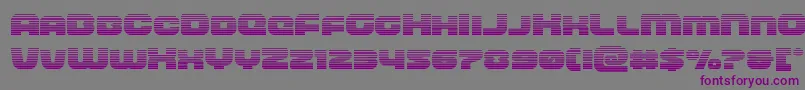 frontrunnergrad Font – Purple Fonts on Gray Background