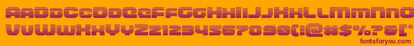 frontrunnergrad Font – Purple Fonts on Orange Background