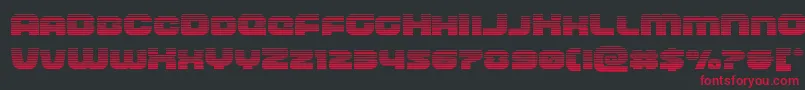 frontrunnergrad-fontti – punaiset fontit mustalla taustalla