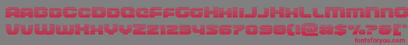 frontrunnergrad Font – Red Fonts on Gray Background
