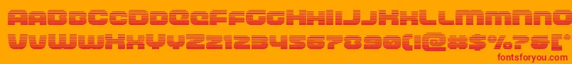 frontrunnergrad Font – Red Fonts on Orange Background