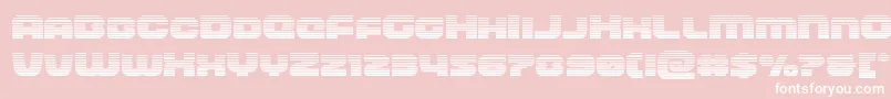 Fonte frontrunnergrad – fontes brancas em um fundo rosa