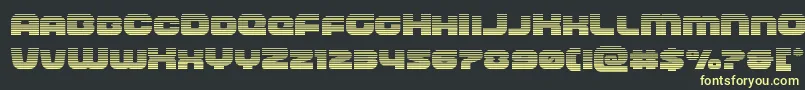 Шрифт frontrunnergrad – жёлтые шрифты на чёрном фоне