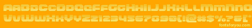 frontrunnergrad Font – Yellow Fonts on Orange Background