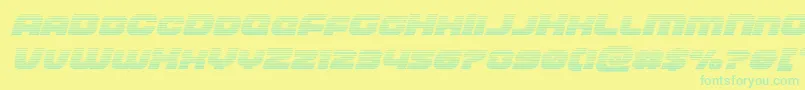 frontrunnergradital Font – Green Fonts on Yellow Background