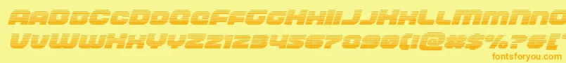 frontrunnergradital Font – Orange Fonts on Yellow Background