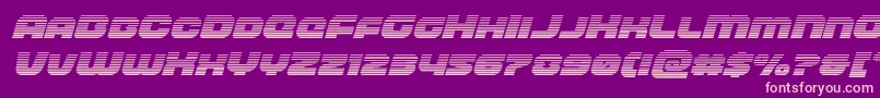frontrunnergradital Font – Pink Fonts on Purple Background