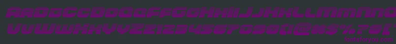 frontrunnergradital Font – Purple Fonts on Black Background