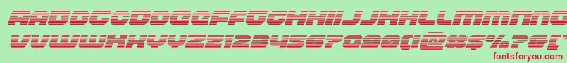 frontrunnergradital Font – Red Fonts on Green Background
