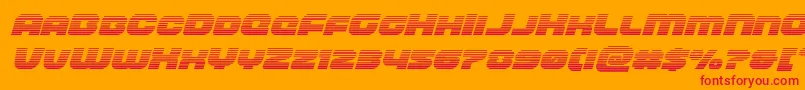 frontrunnergradital Font – Red Fonts on Orange Background