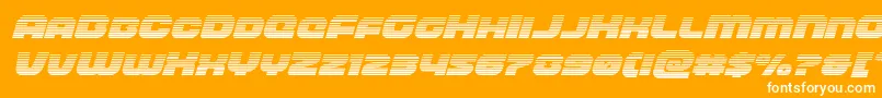 frontrunnergradital Font – White Fonts on Orange Background