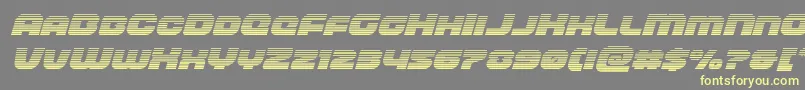 frontrunnergradital Font – Yellow Fonts on Gray Background