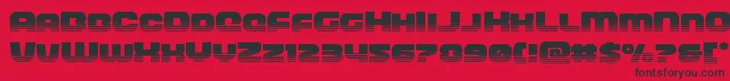Шрифт frontrunnerhalf – чёрные шрифты на красном фоне