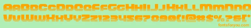 frontrunnerhalf Font – Orange Fonts on Green Background