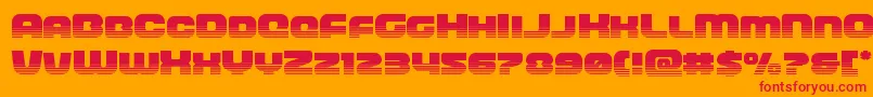 frontrunnerhalf Font – Red Fonts on Orange Background