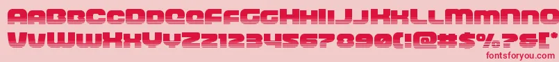 frontrunnerhalf-Schriftart – Rote Schriften auf rosa Hintergrund