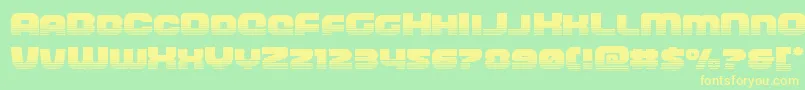 frontrunnerhalf Font – Yellow Fonts on Green Background