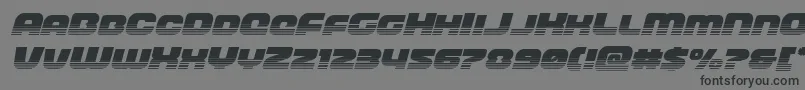 frontrunnerhalfital-fontti – mustat fontit harmaalla taustalla